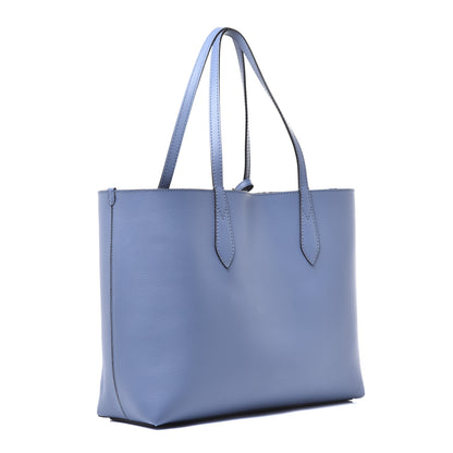 Burberry Calfskin Haymarket Check Medium Reversible Tote Blue 5 of 15
