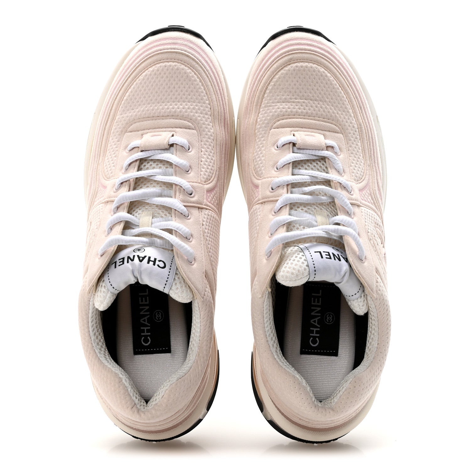 Chanel Fabric CC Womens Sneakers 40 Light Pink 2 of 9