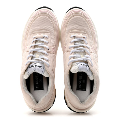Chanel Fabric CC Womens Sneakers 40 Light Pink 2 of 9