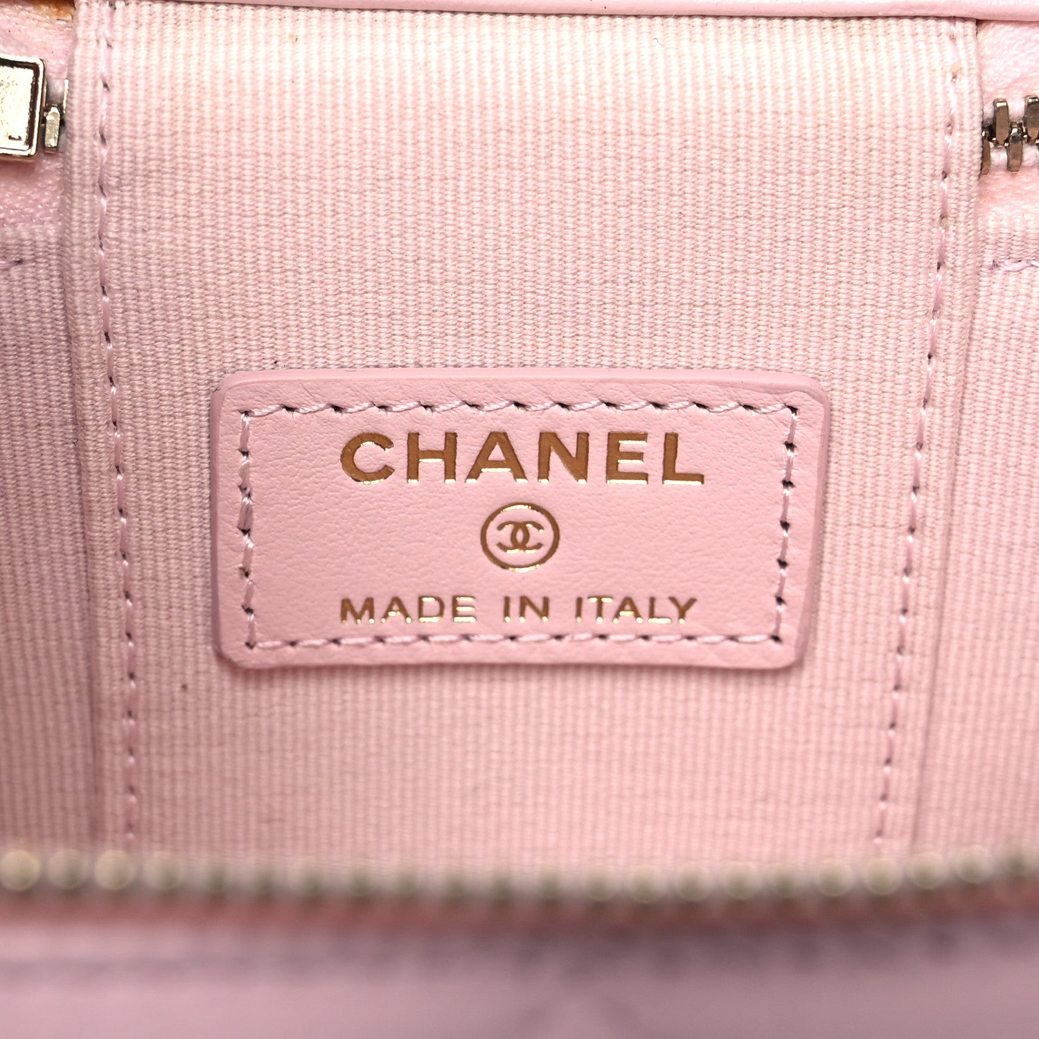 Chanel Lambskin Quilted Enamel Coco Mini Vanity Case With Chain Pink 6 of 10