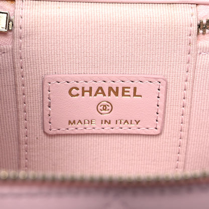 Chanel Lambskin Quilted Enamel Coco Mini Vanity Case With Chain Pink 6 of 10