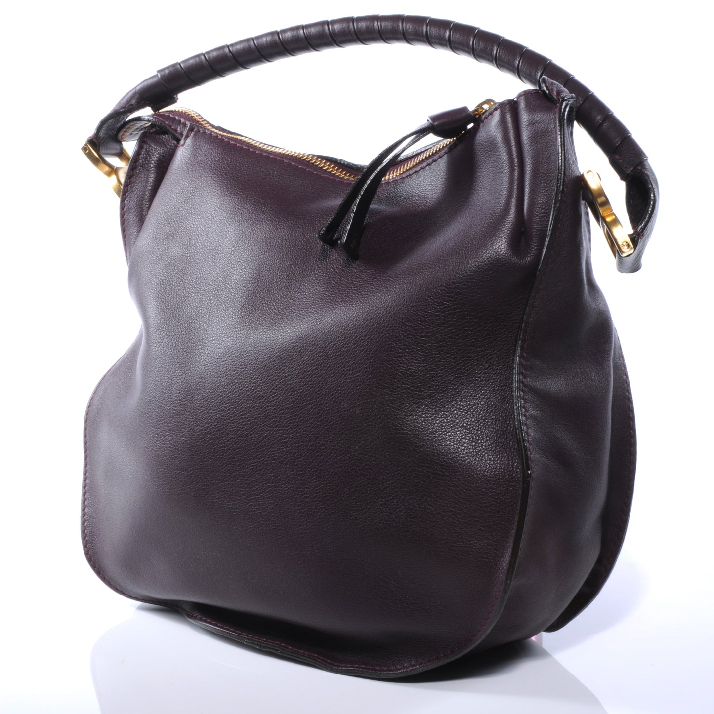 Leather Small Marcie Hobo Purple