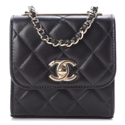 Chanel Lambskin Quilted Mini Trendy CC Chain Wallet Black 1 of 10