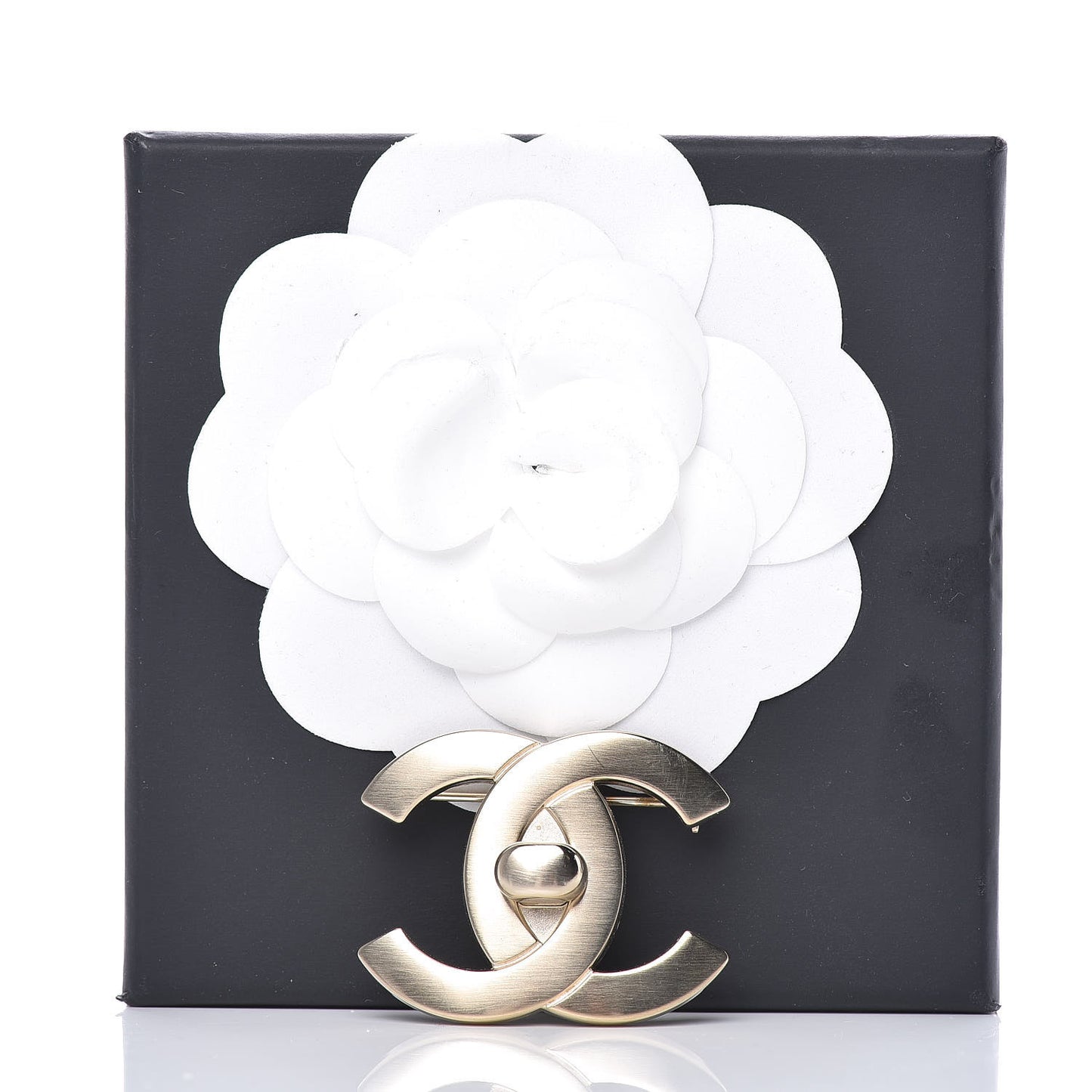 CC Turnlock Brooch Gold