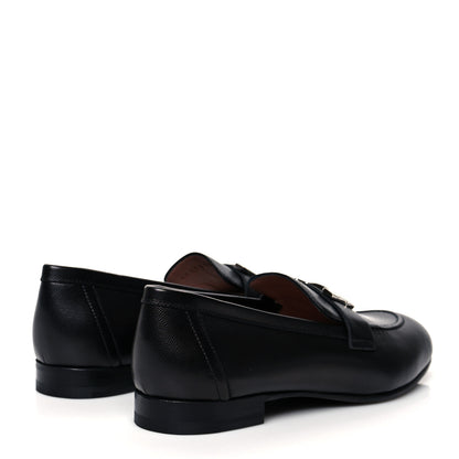 Hermes Goatskin Womens Paris Loafers 38 Black 4 of 8
