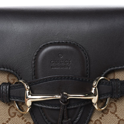 Gucci Monogram Margaux Calfskin Medium Emily Chain Shoulder Bag Beige Ebony Cocoa 12 of 15