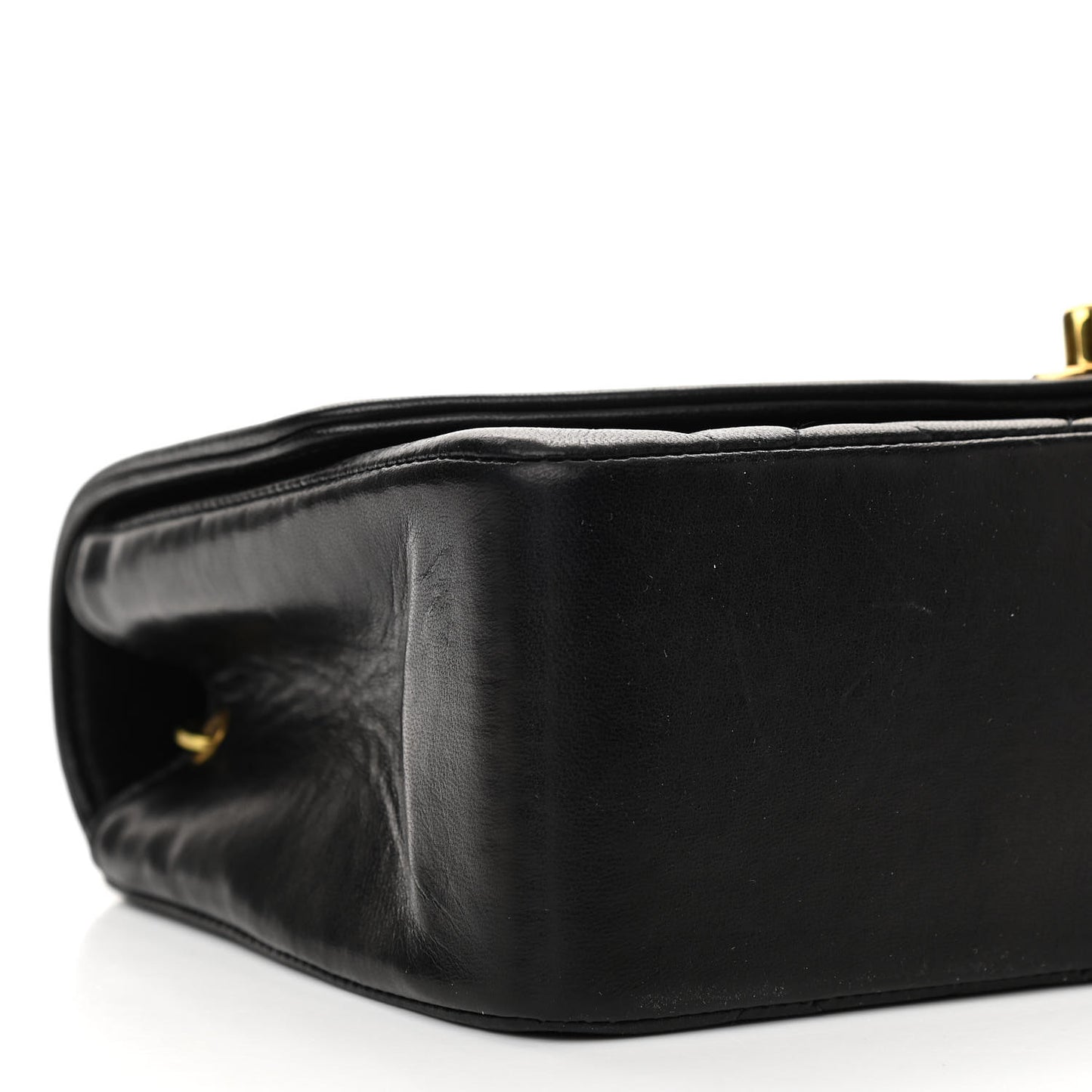 Lambskin Quilted Small Single Flap Black