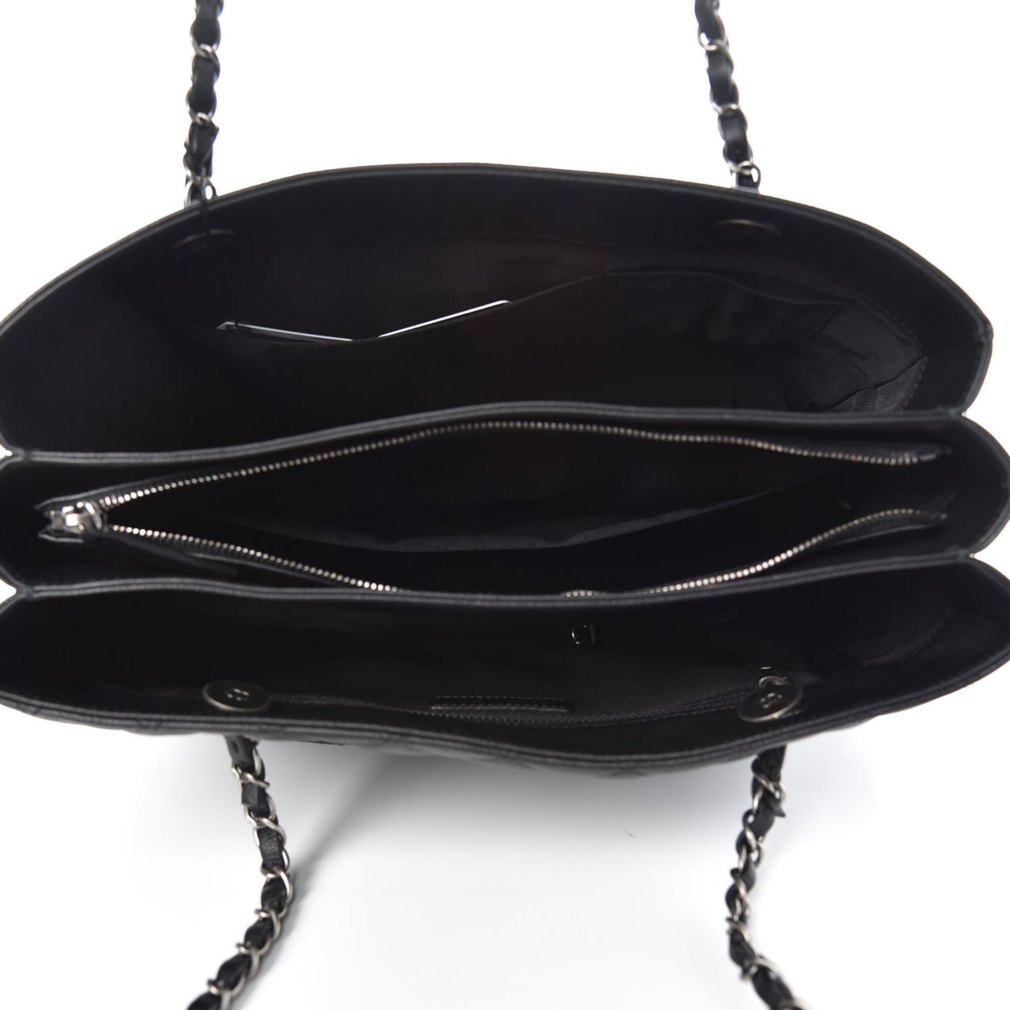 Caviar Quilted Urban Companion Shopping Tote Black