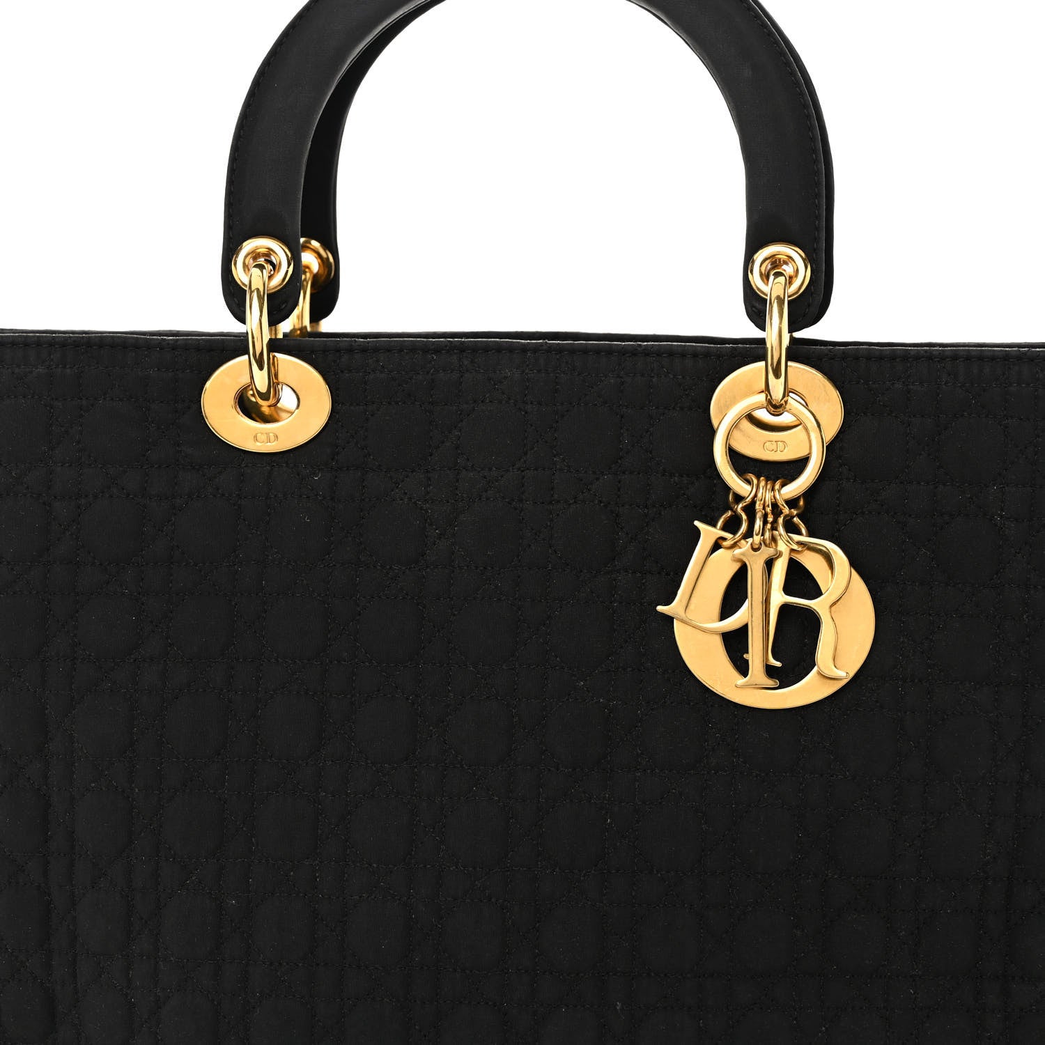 Christian Dior Nylon Cannage Large Lady Dior Black 8 of 13