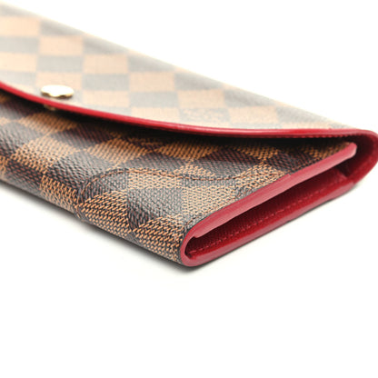 Louis Vuitton Damier Ebene Caissa Wallet Cherry 8 of 9