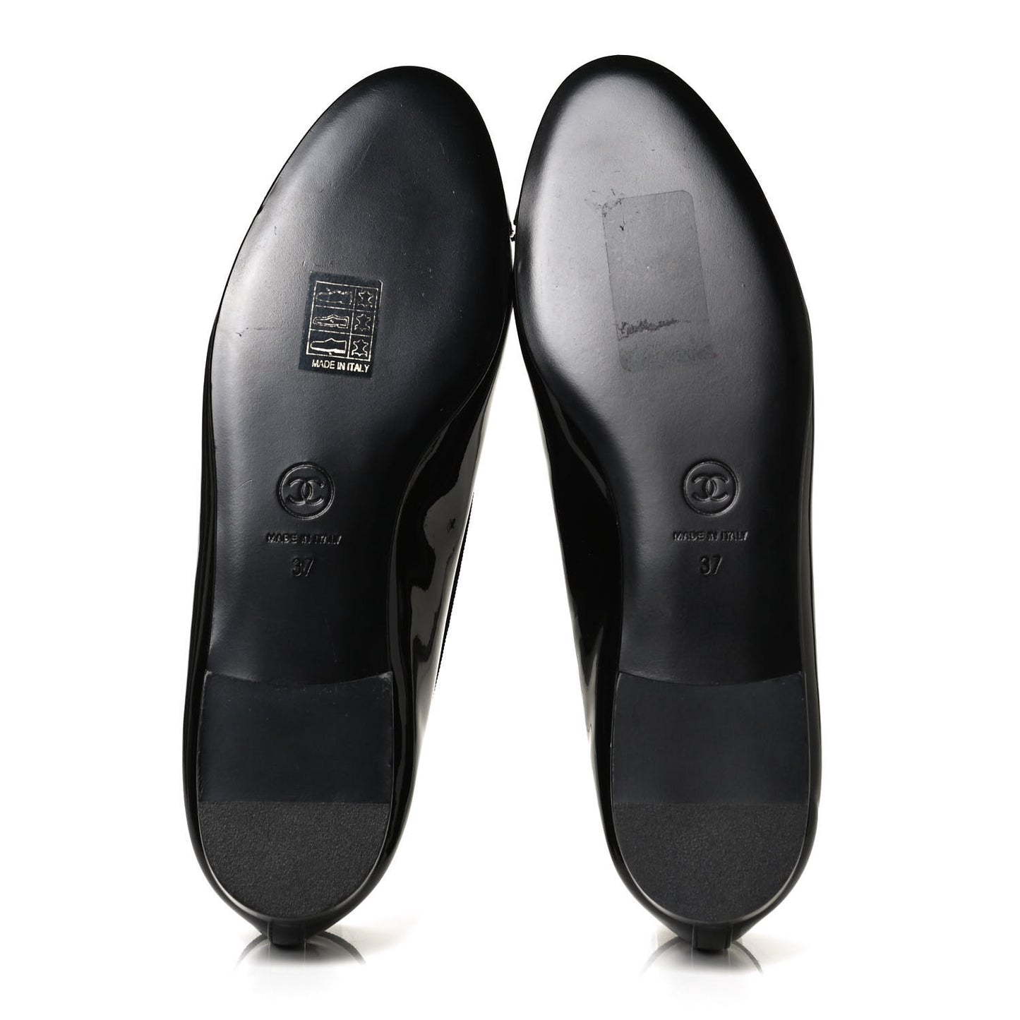 Patent CC Cap Toe Ballerina Flats 37 Black