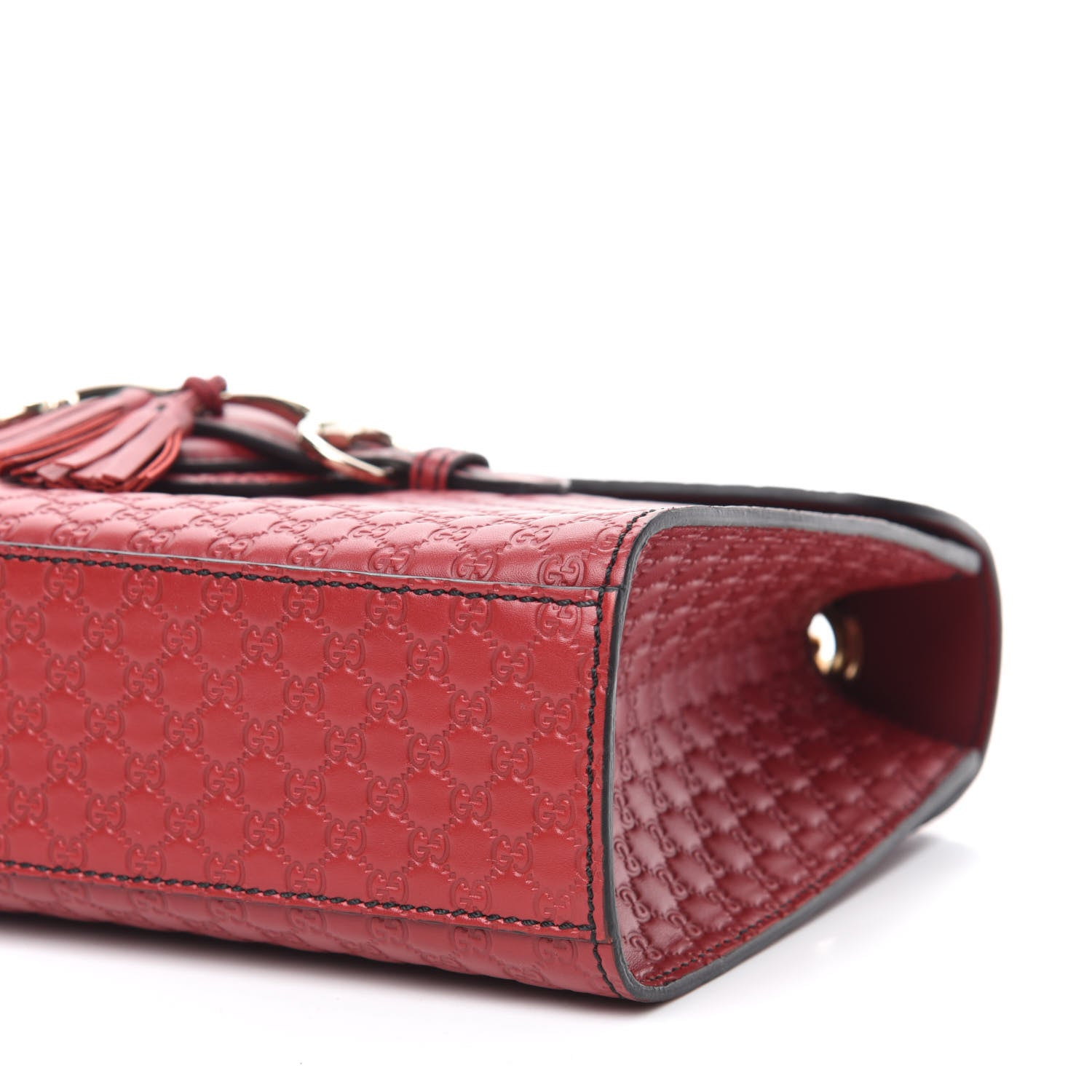 Gucci Microguccissima Medium Emily Chain Shoulder Bag Red 7 of 11