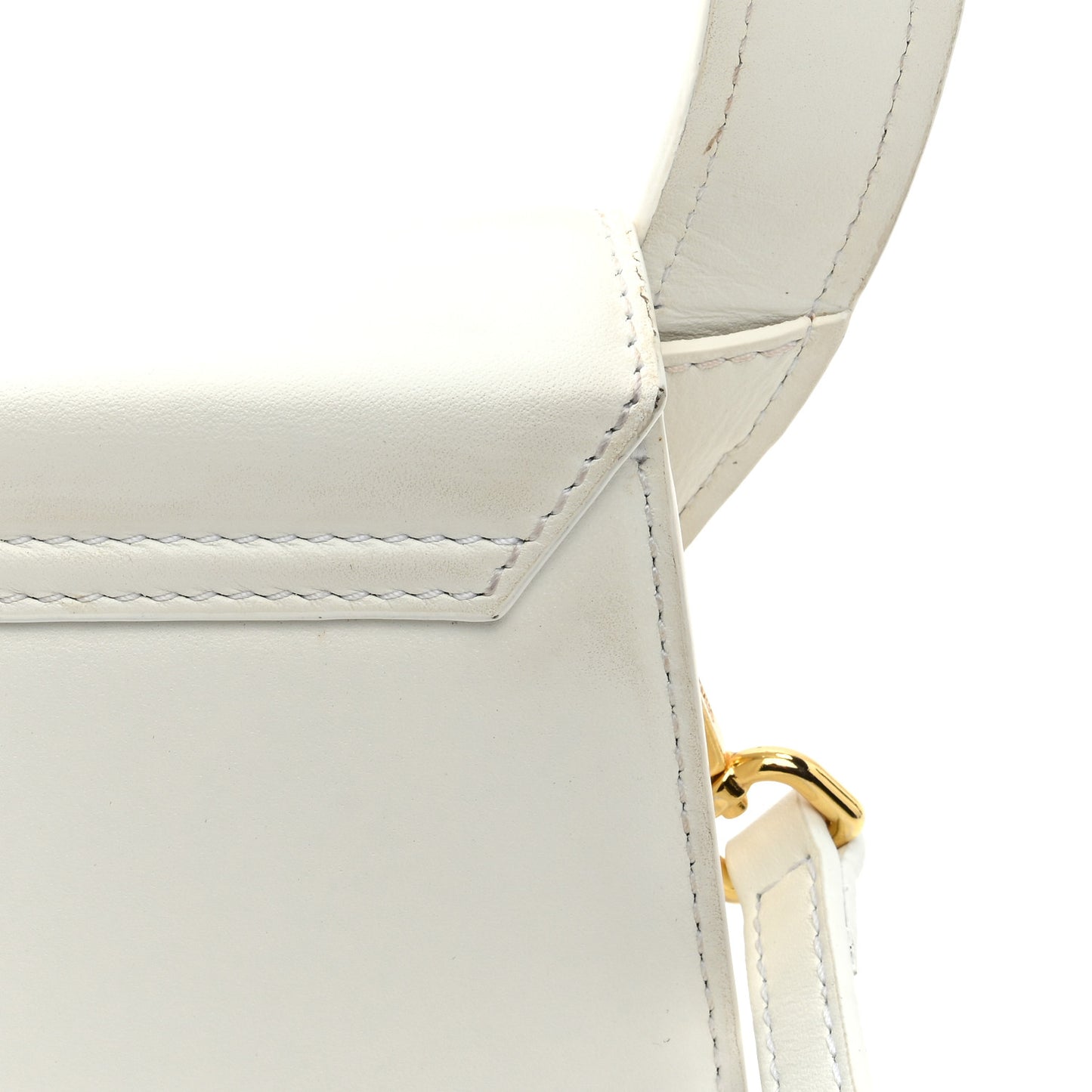 Smooth Calfskin Le Sac Rond White