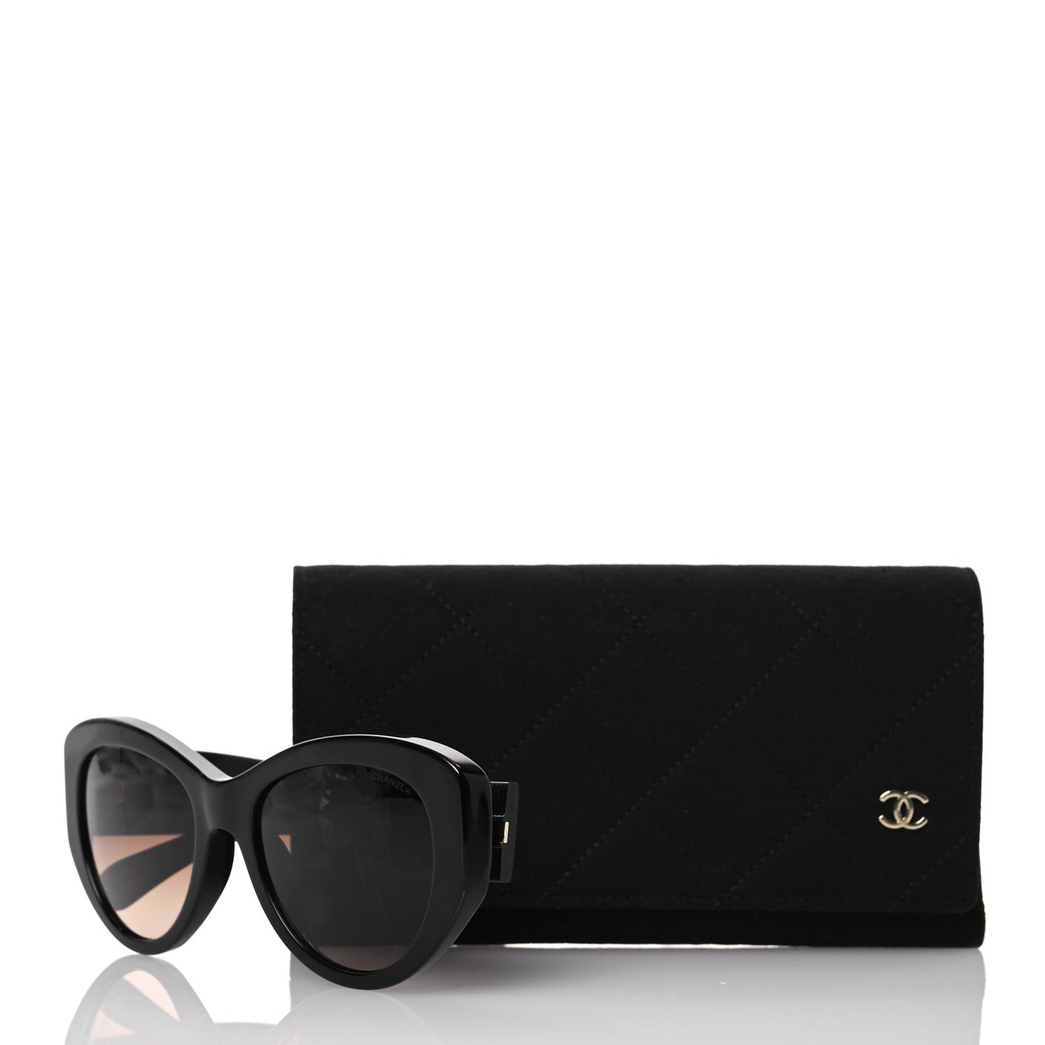 Chanel Acetate Butterfly Large CC Sunglasses 5492-A Black 8 of 9