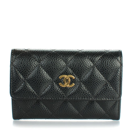Chanel Caviar Quilted Flap Card Holder Black 1 of 8