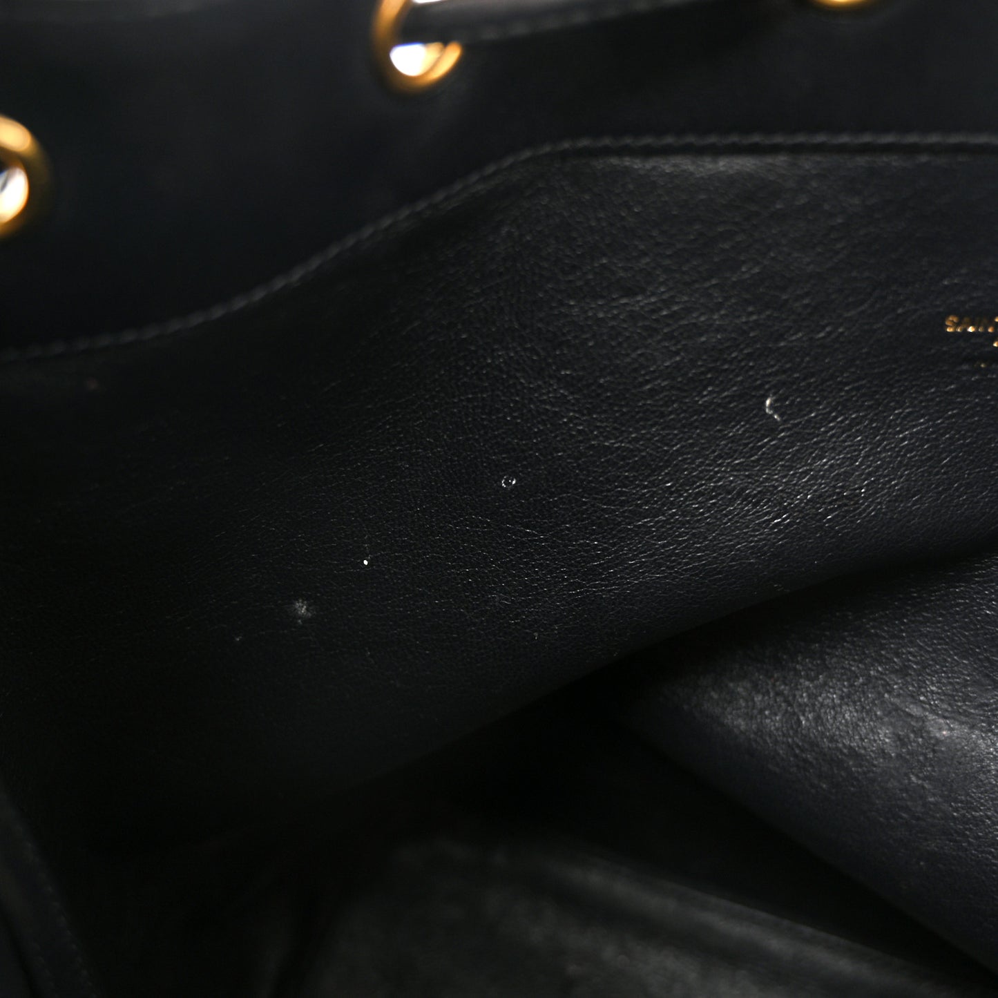 Canvas All-Over Monogram Bucket Bag Black