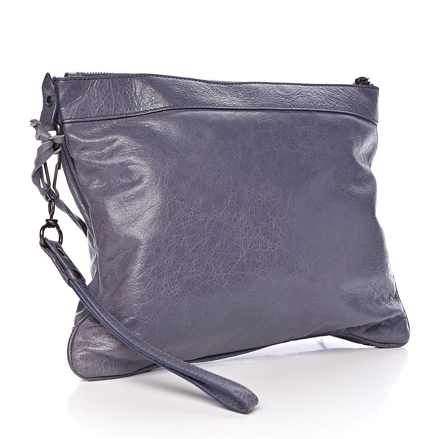Agneau Classic Hardware Flat Handle Clutch Jacynthe