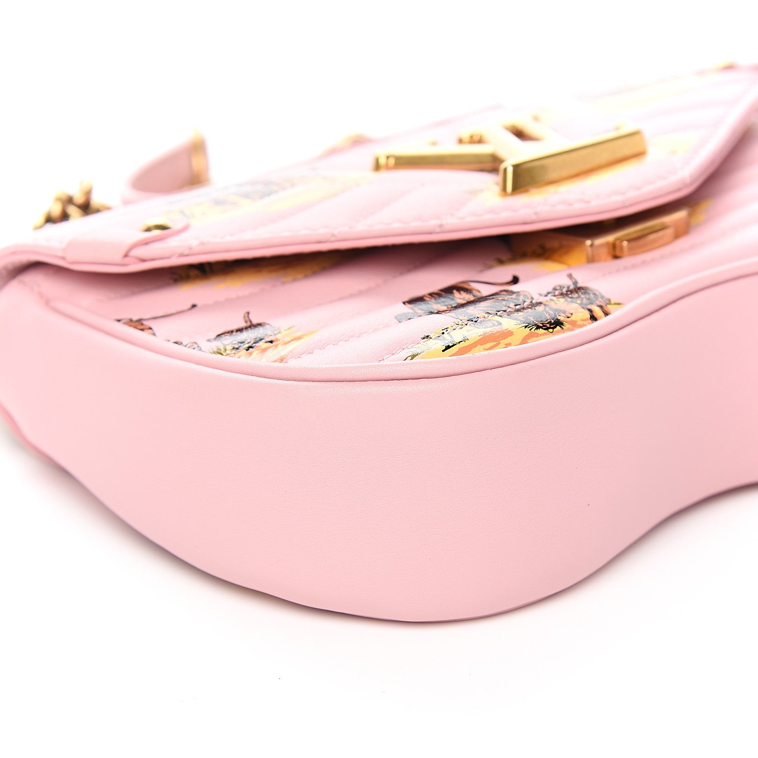 Louis Vuitton Calfskin Leopard Print New Wave Chain PM Light Pink 6 of 9