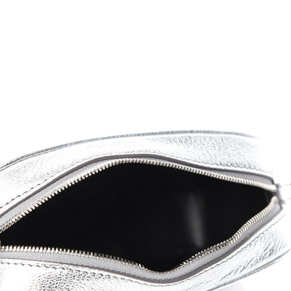 Balenciaga Metallic Goatskin Logo XS Everyday Camera Bag Argent Black 5 of 9