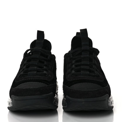Chanel Suede Calfskin Velvet Grosgrain CC Sneakers 39 Black 2 of 9