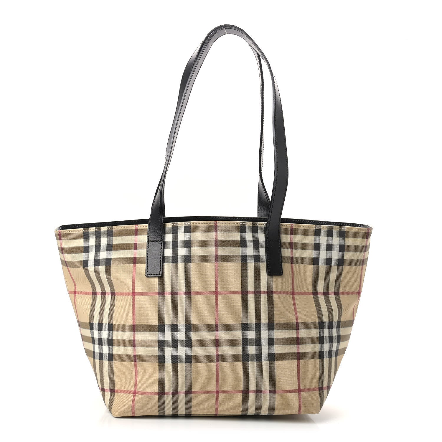 Burberry Canvas House Check Tote Black 1 of 9