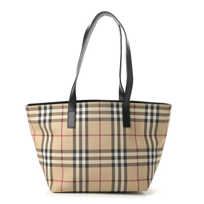 Burberry Canvas House Check Tote Black 1 of 9