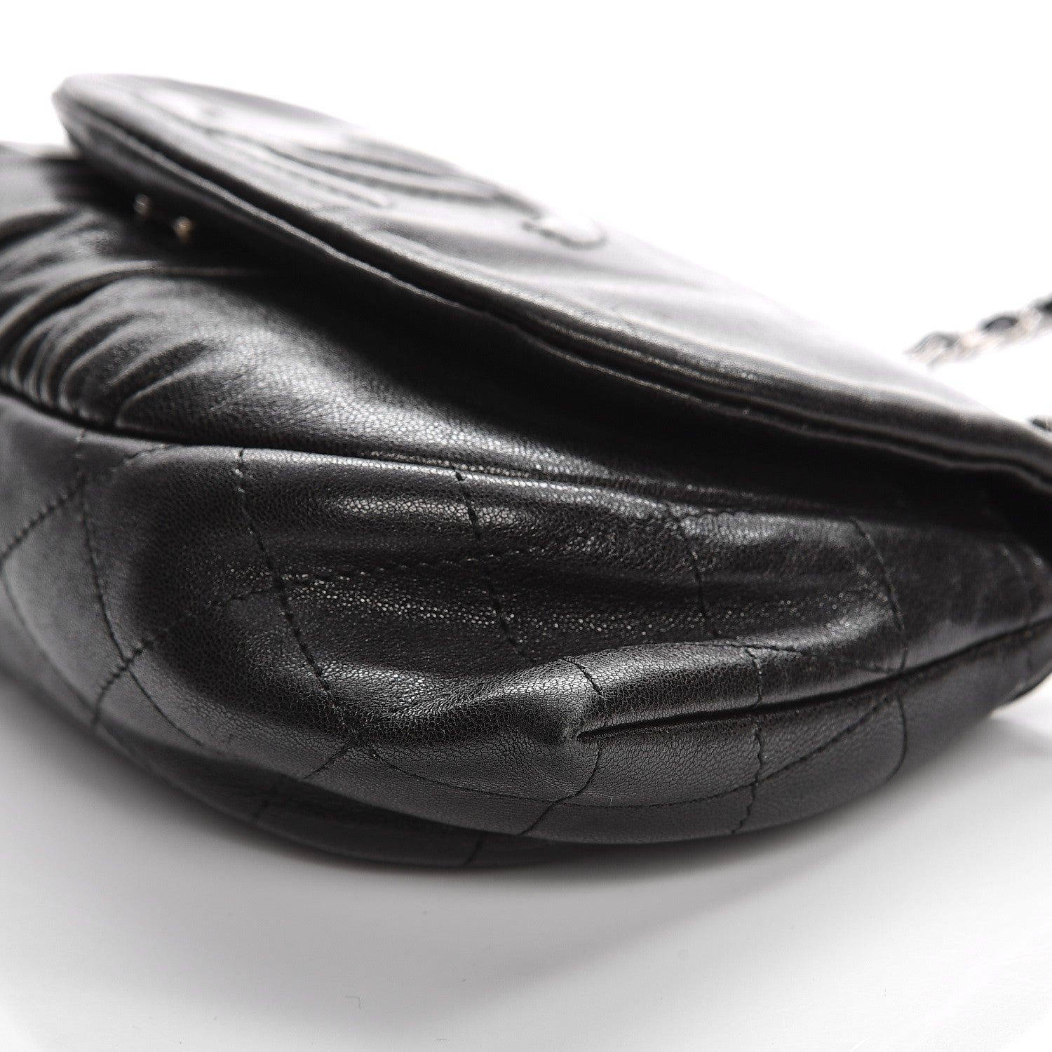 Chanel Lambskin Half Moon Wallet On Chain WOC Black 9 of 10