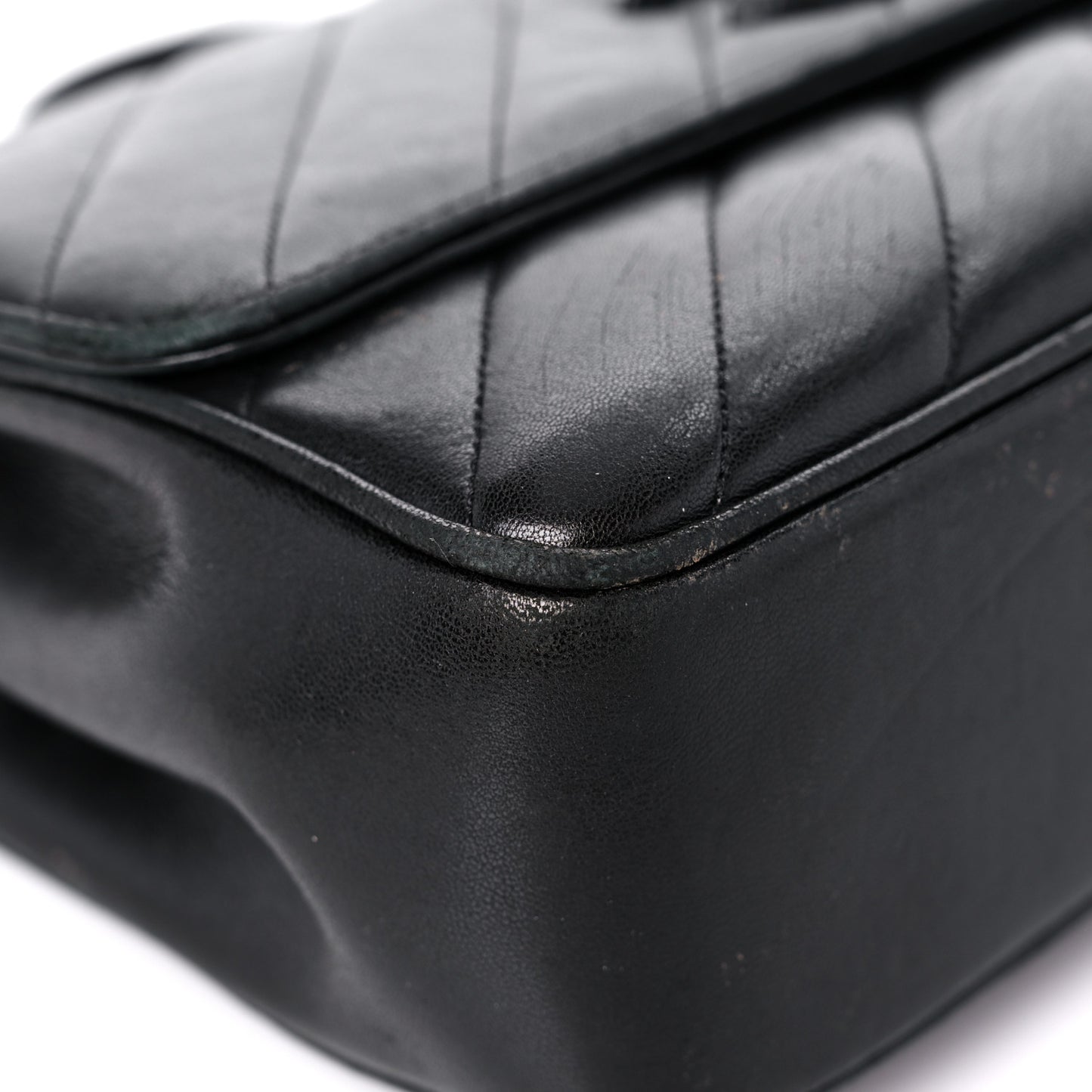 Lambskin Quilted Jumbo Coco Vintage Flap Black