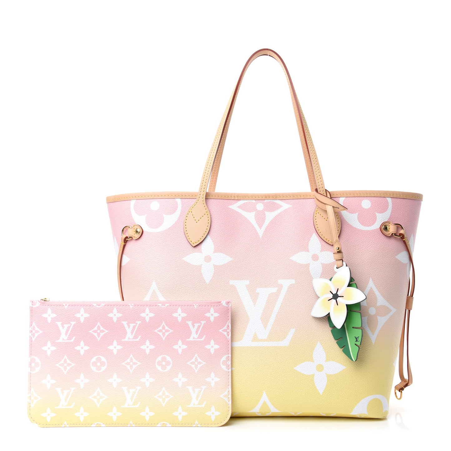 Monogram Giant By The Pool Neverfull MM Light Pink