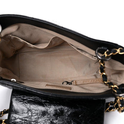 Chanel Glazed Crinkled Calfskin Medium East West Flap Black 5 of 15