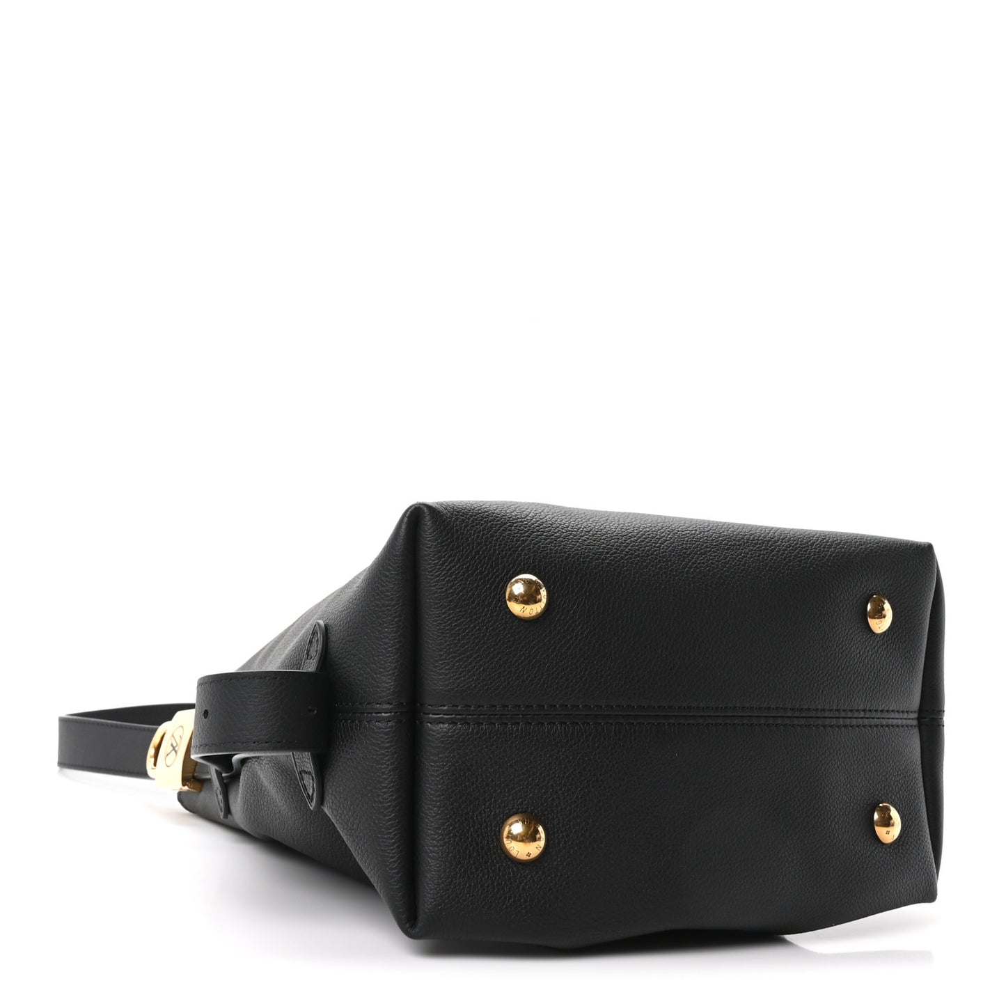 Grained Calfskin Low Key Hobo PM Black