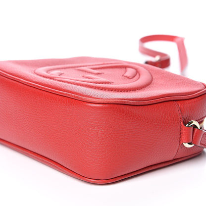 Gucci Pebbled Calfskin Small Soho Disco Bag Tabasco Red 9 of 13