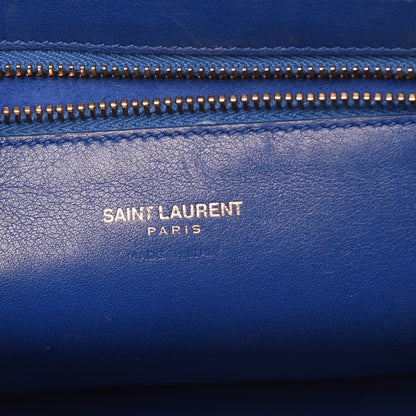 Saint Laurent Calfskin Small Monogram Cabas Blue Majorelle 7 of 12