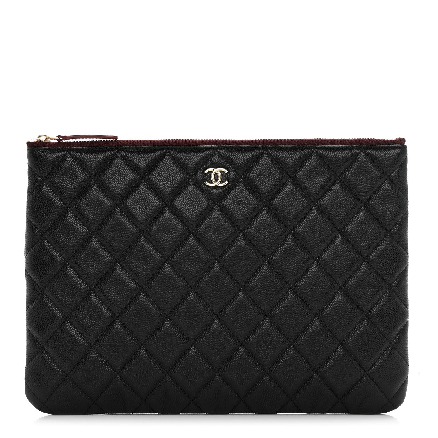 Chanel Caviar Quilted Medium Cosmetic Case Black 1 of 8