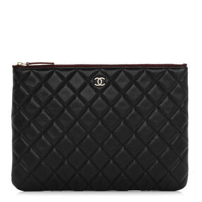 Chanel Caviar Quilted Medium Cosmetic Case Black 1 of 8