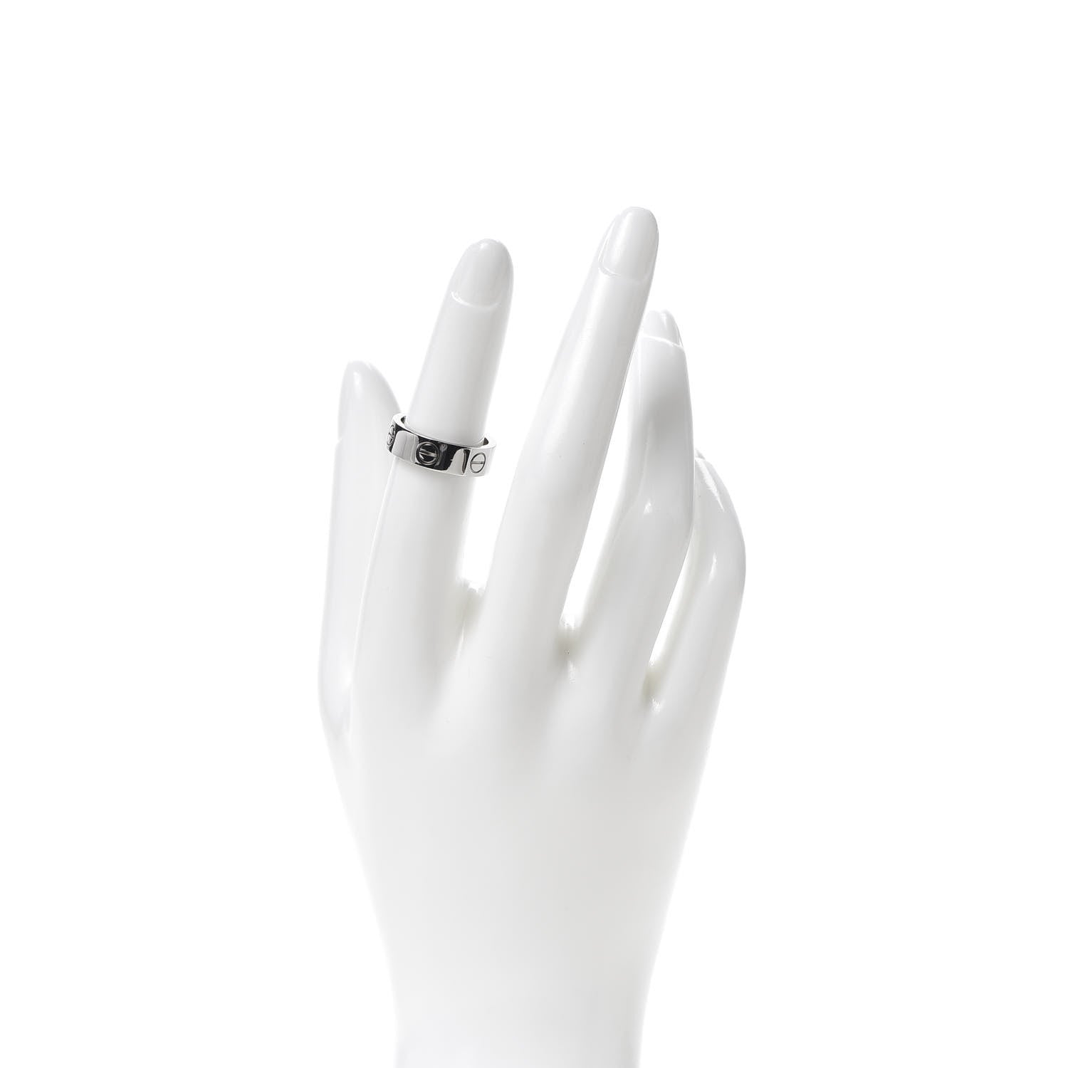 Cartier 18K White Gold 5.5mm LOVE Ring 51 5.75 2 of 4