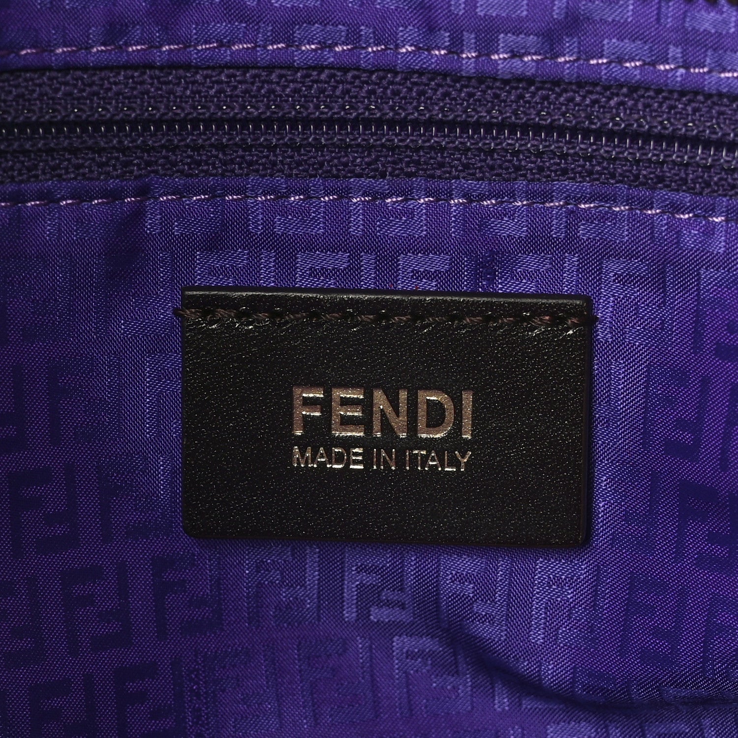 Fendi Zucca Spalmati Medium Roll Tote Tobacco Viola 6 of 9