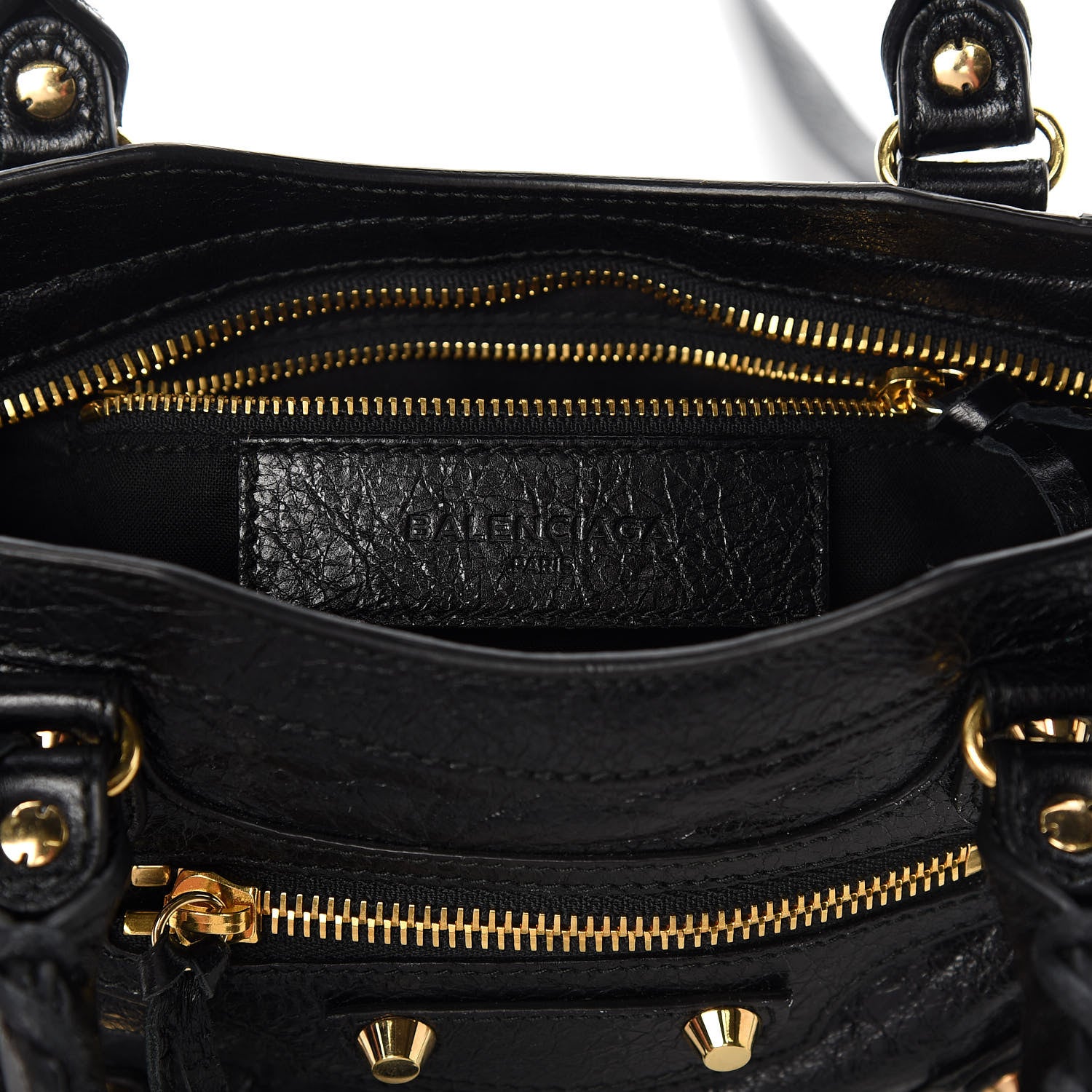 Balenciaga Agneau Classic Gold Hardware Mini City Black 9 of 11