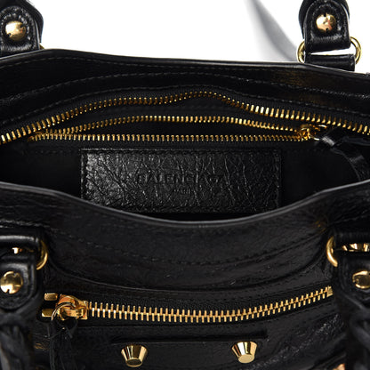 Balenciaga Agneau Classic Gold Hardware Mini City Black 9 of 11