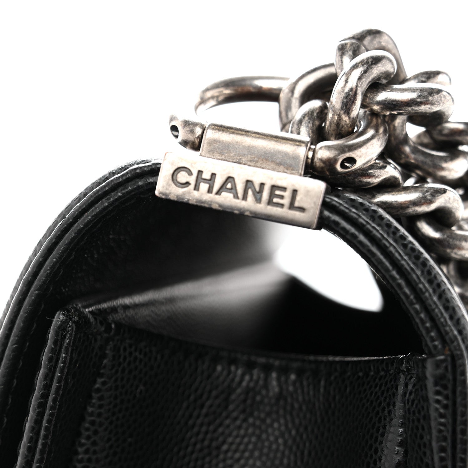 Chanel Caviar Quilted Medium Boy Flap Black 12 of 14