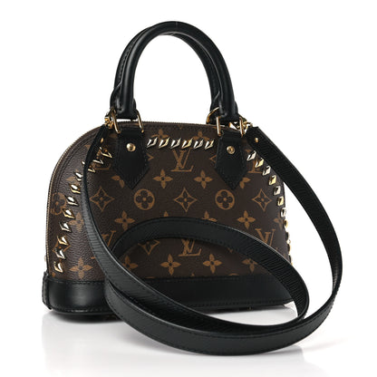 Louis Vuitton Monogram Macassar Studded Alma BB 3 of 8