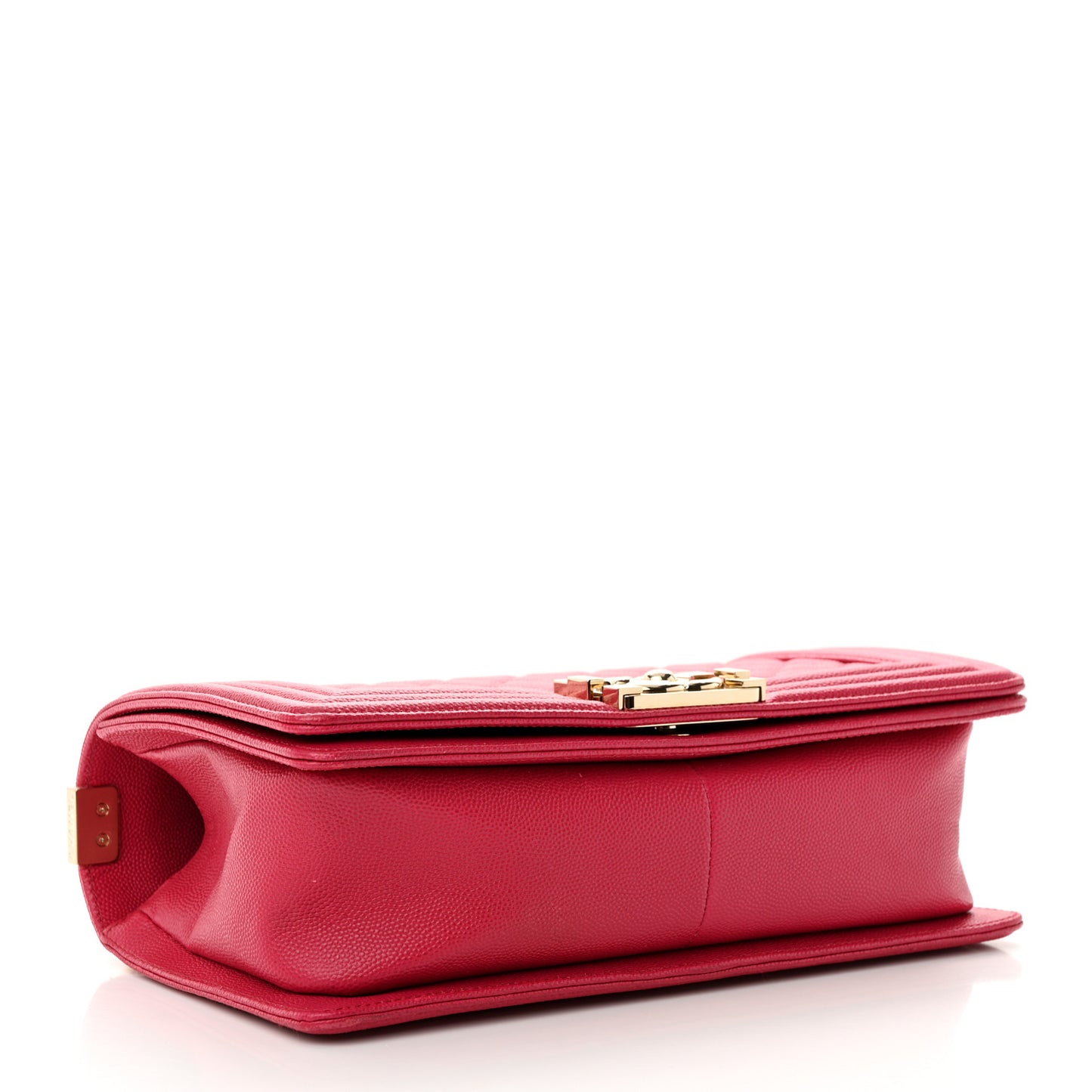Caviar Quilted Medium Boy Flap Fuchsia