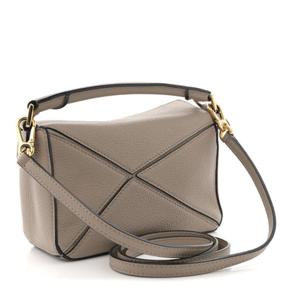 Loewe Grained Calfskin Mini Puzzle Bag Sand 3 of 11