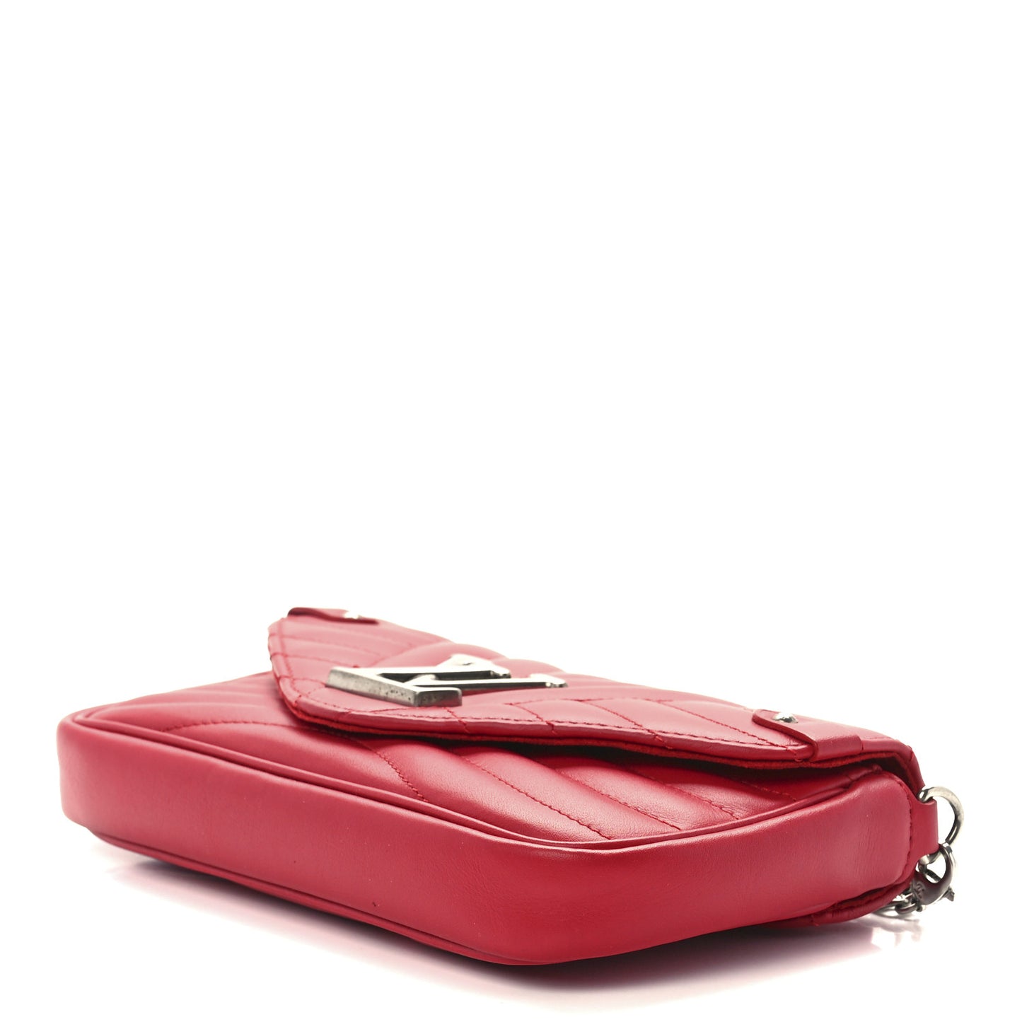 Calfskin New Wave Chain Pochette Scarlet