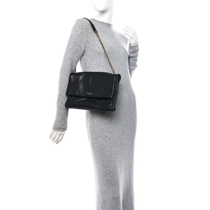 Lanvin Lambskin Quilted Medium Sugar Flap Shoulder Bag Black 2 of 10