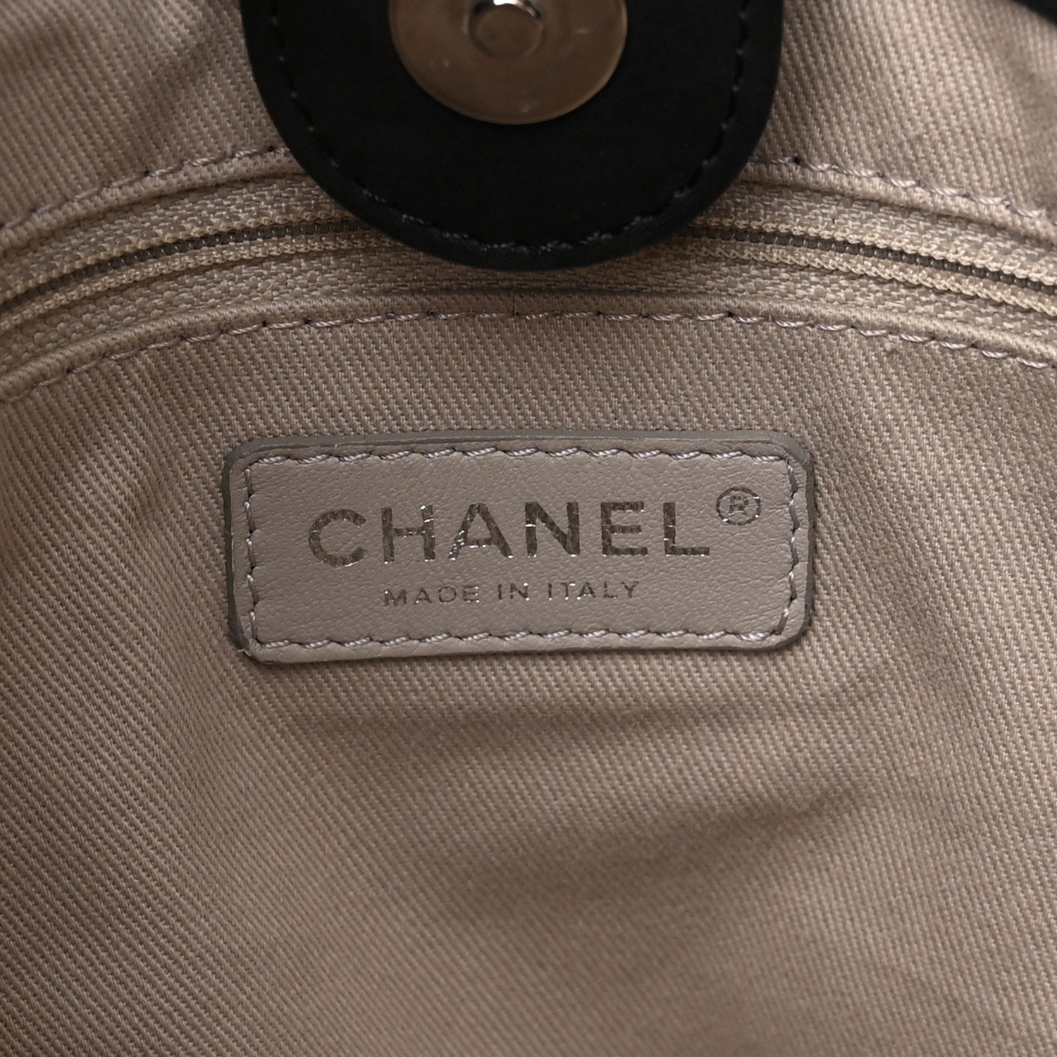 Chanel Iridescent Calfskin Stitched CC Shopping Tote Black 7 of 11