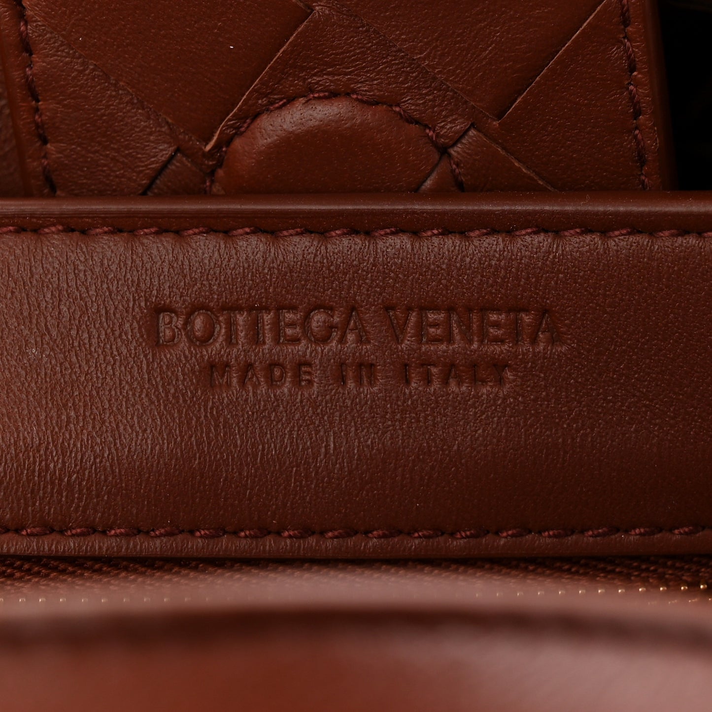 Nappa Intrecciato Small Andiamo Shoulder Bag Sapele Sapele