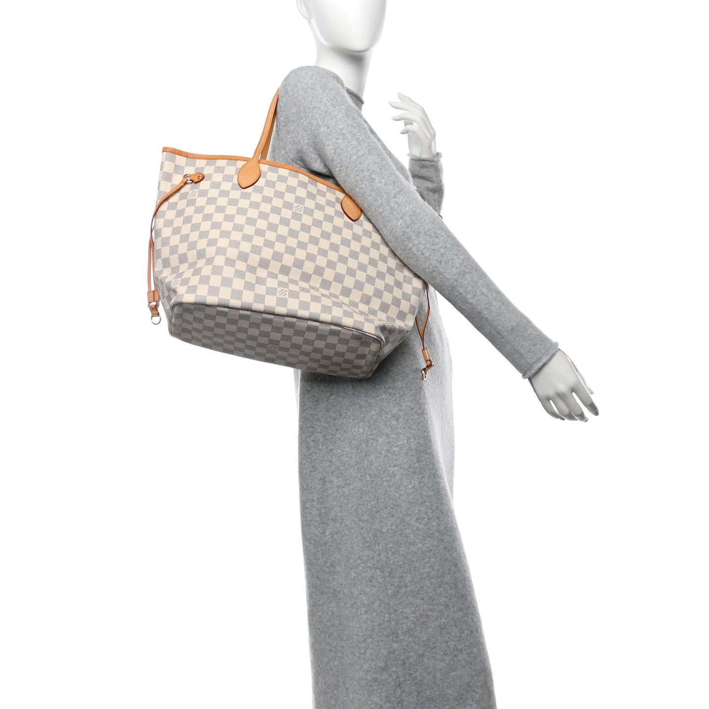 Damier Azur Neo Neverfull MM Rose Ballerine