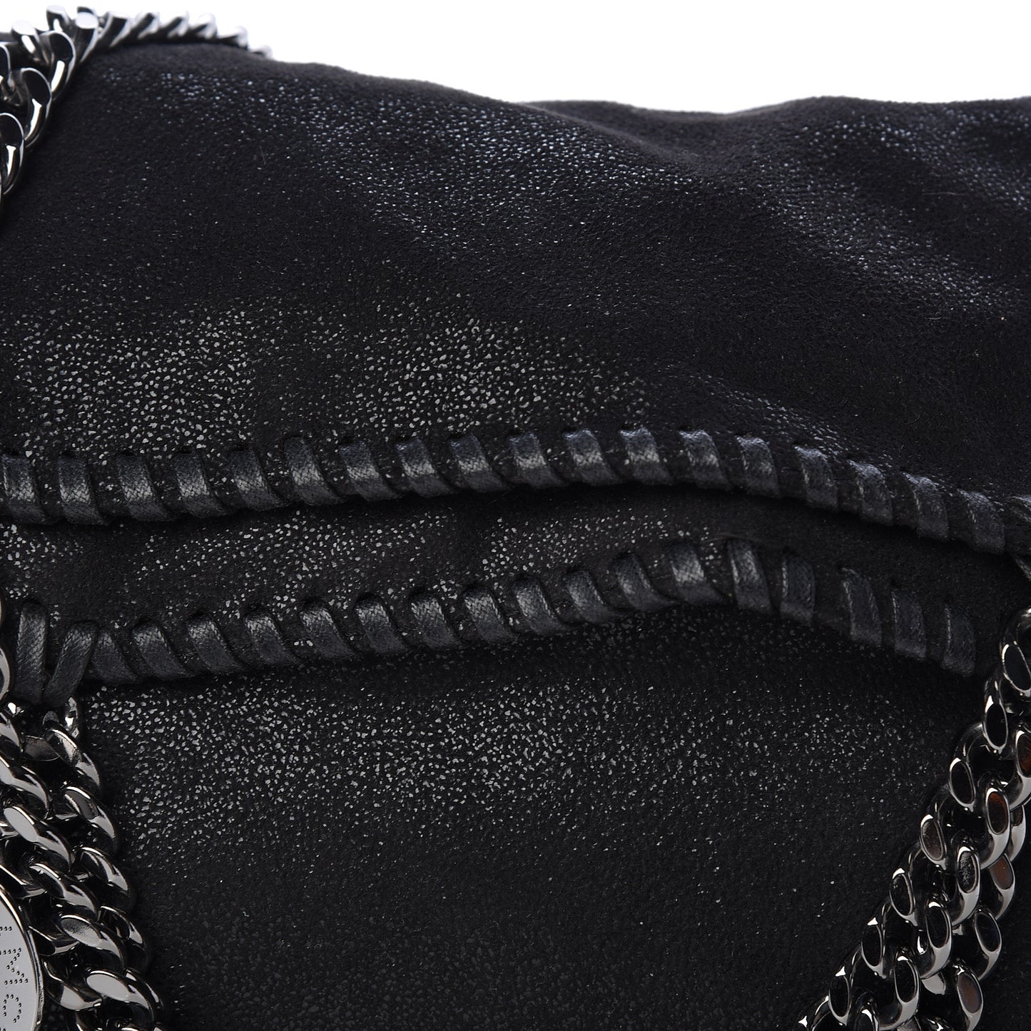Shaggy Deer Small Falabella Fold Over Tote Black