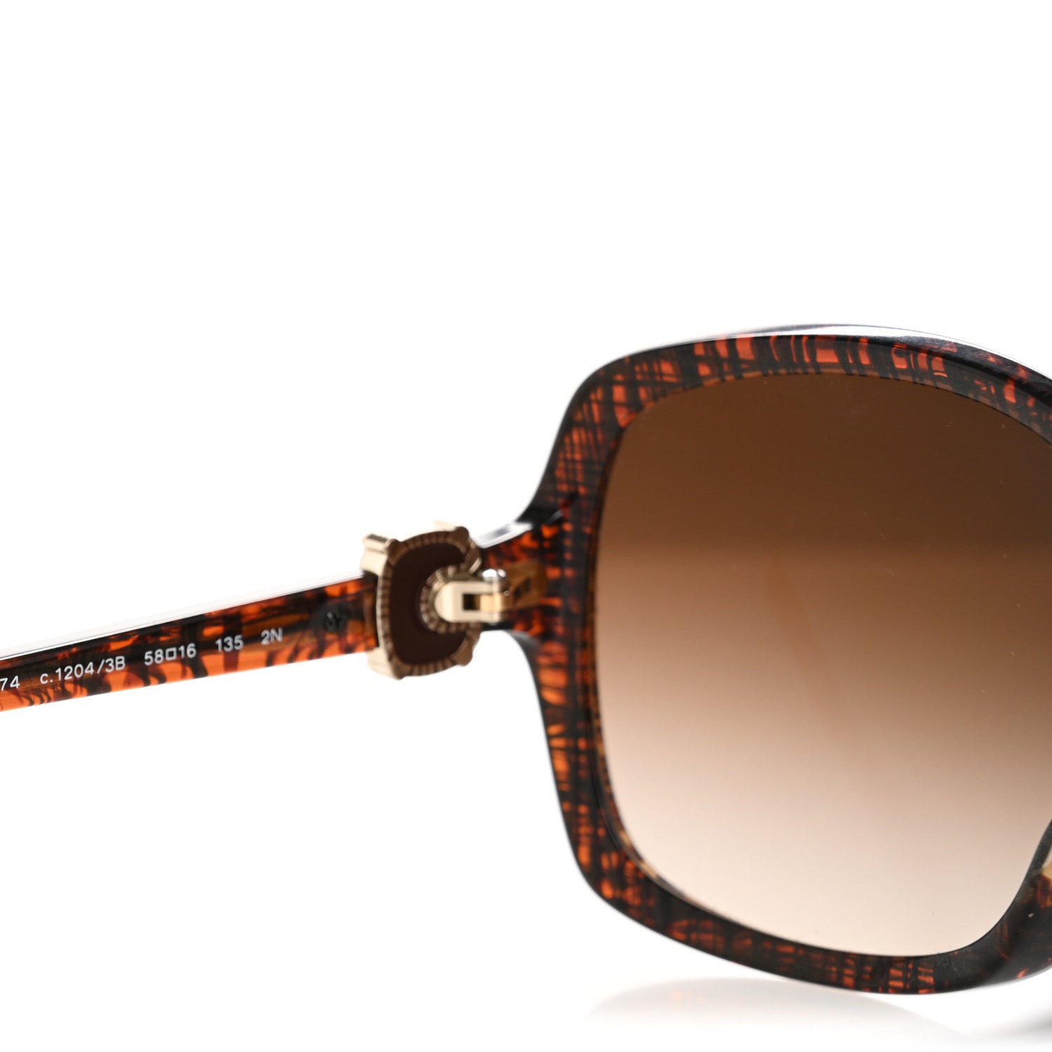 Chanel CC Tweed Effect Sunglasses 5174 Brown 5 of 8